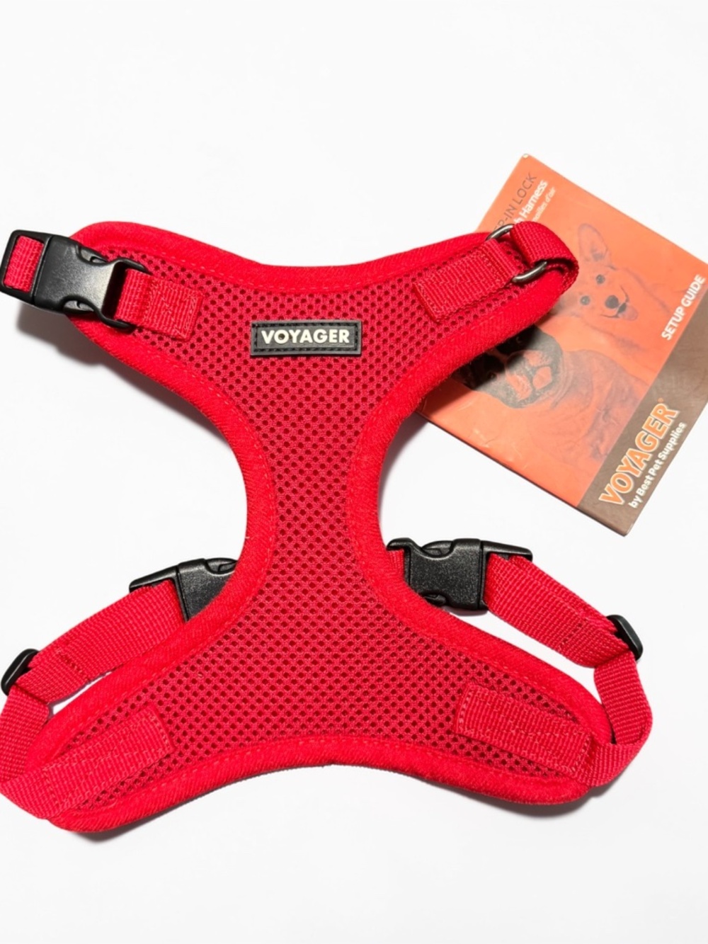 Voyager Step In Dog Harness Red Small Adjustable Mesh Cat Puppy Harness